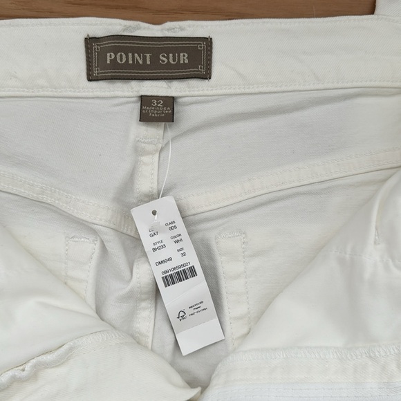 NWT J. Crew Pont Sur high waist, wide leg, white denim jeans, size 32 - Picture 7 of 14